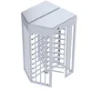 Tourniquet pleine hauteur haute sécurité LTF 413 vu en 3D, Acier galvanisé peint RAL 7015, contrôle d'accès piéton chantiers et industriel.