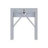 Tourniquet tripode standard LTT 303 vu de face, Inox 304, bras alu Ø 40 mm, contrôle d'accès piéton tertiaire et industriel.